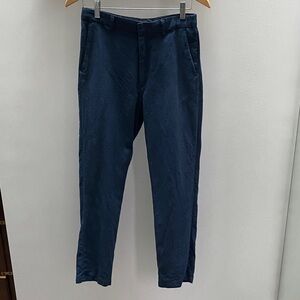 H&M Navy Slim Linen Blend Pants